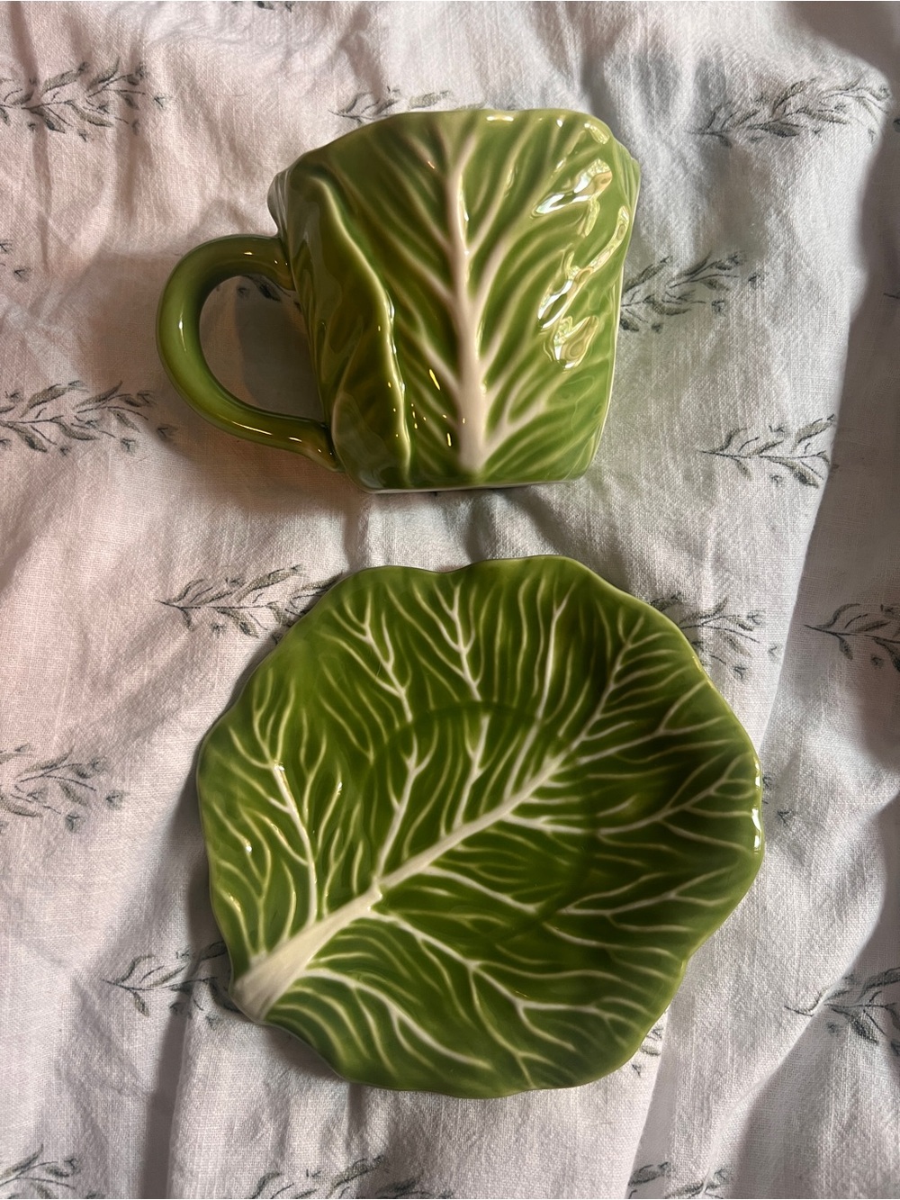 Threshold cabbage teacup and saucer